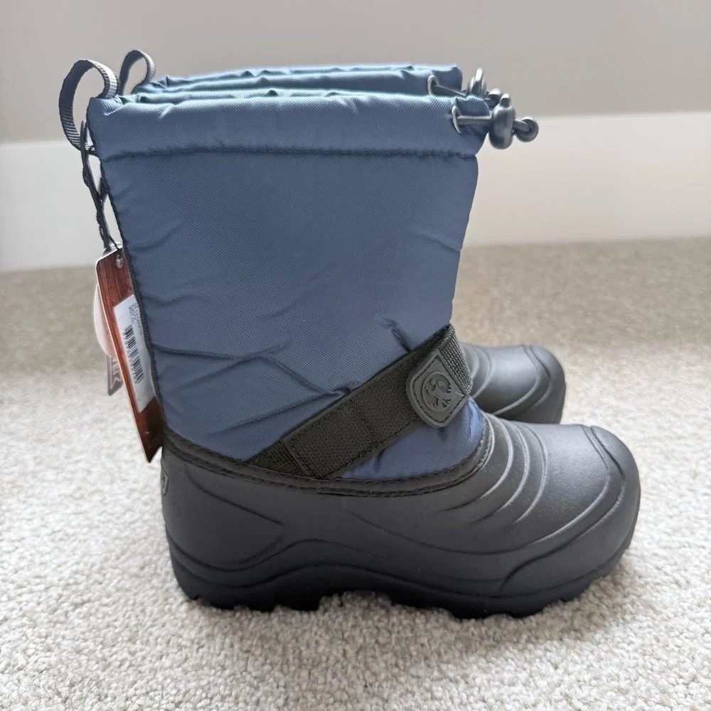 NWT Northside boy’s size 12 insulated waterproof navy blue/ black snow boots